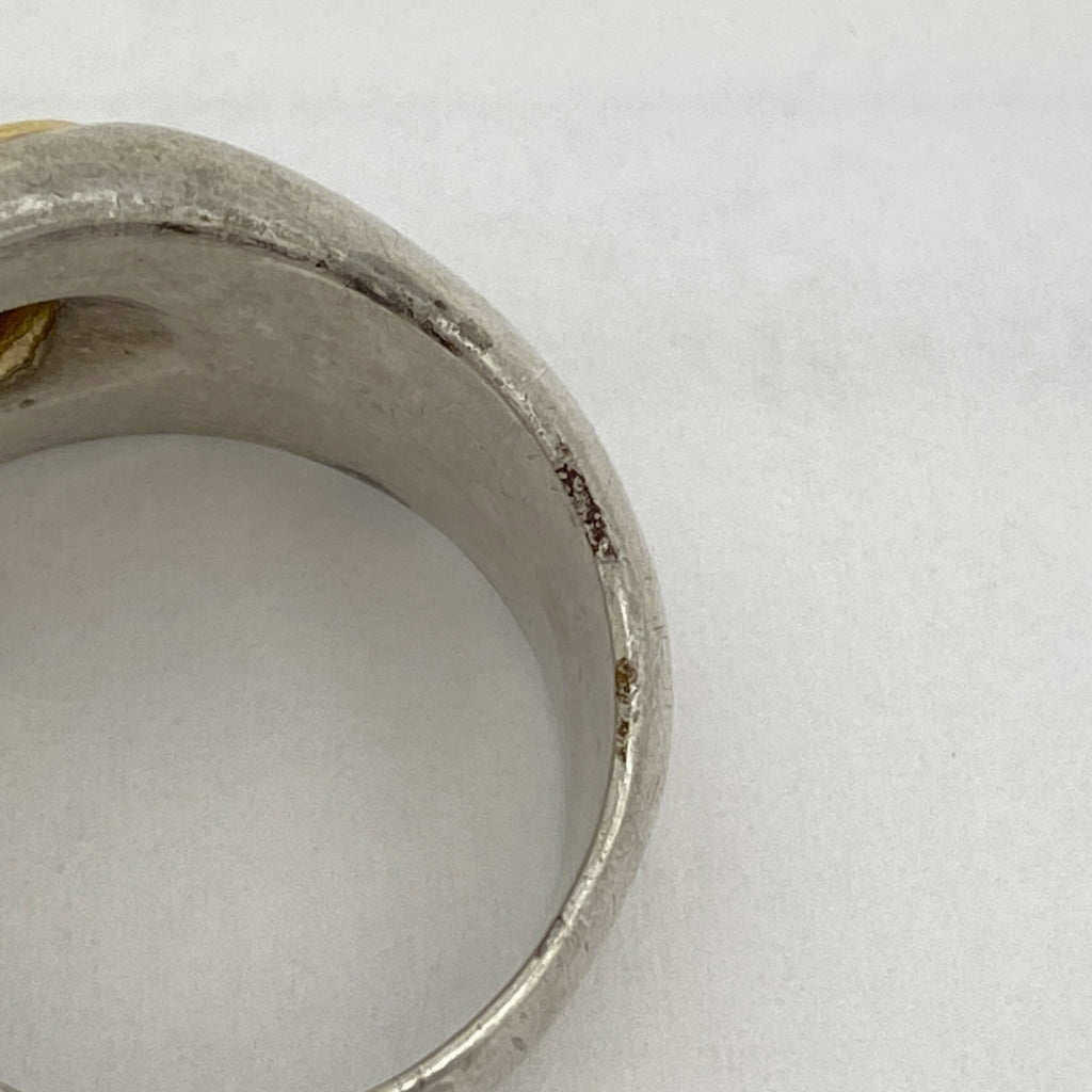 エルメス セリエ リング 指輪 K18 リング 18号 シルバー メンズ 【中古】bracc