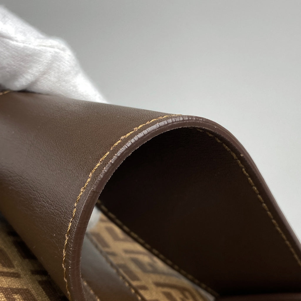 フェンディ ズッキーノトートバッグ ショルダーバッグ トートバッグ キャンバス ブラウン 8BR661 レディース 【中古】brbag