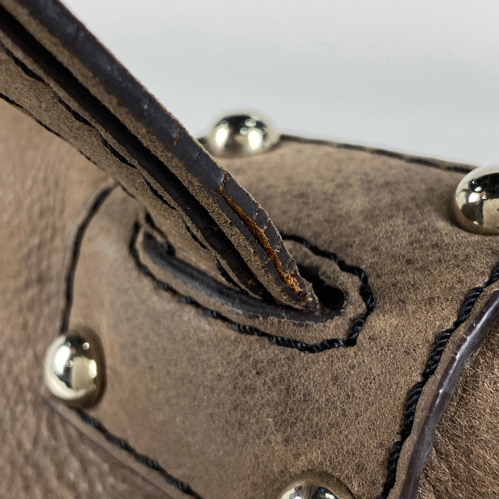 ロエベ アナグラム トートバッグ ショルダーバッグ トートバッグ レザー ブラウン レディース 【中古】brbag