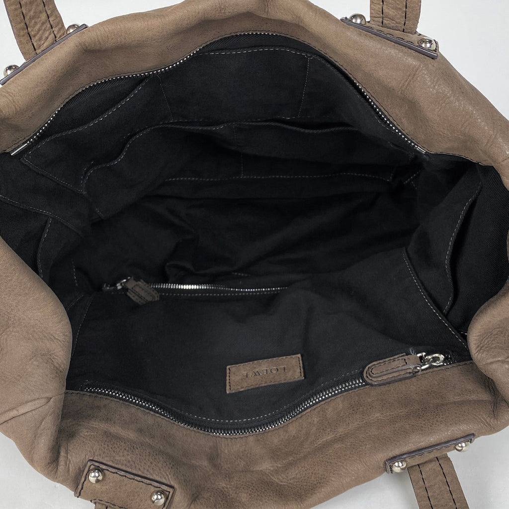 ロエベ アナグラム トートバッグ ショルダーバッグ トートバッグ レザー ブラウン レディース 【中古】brbag