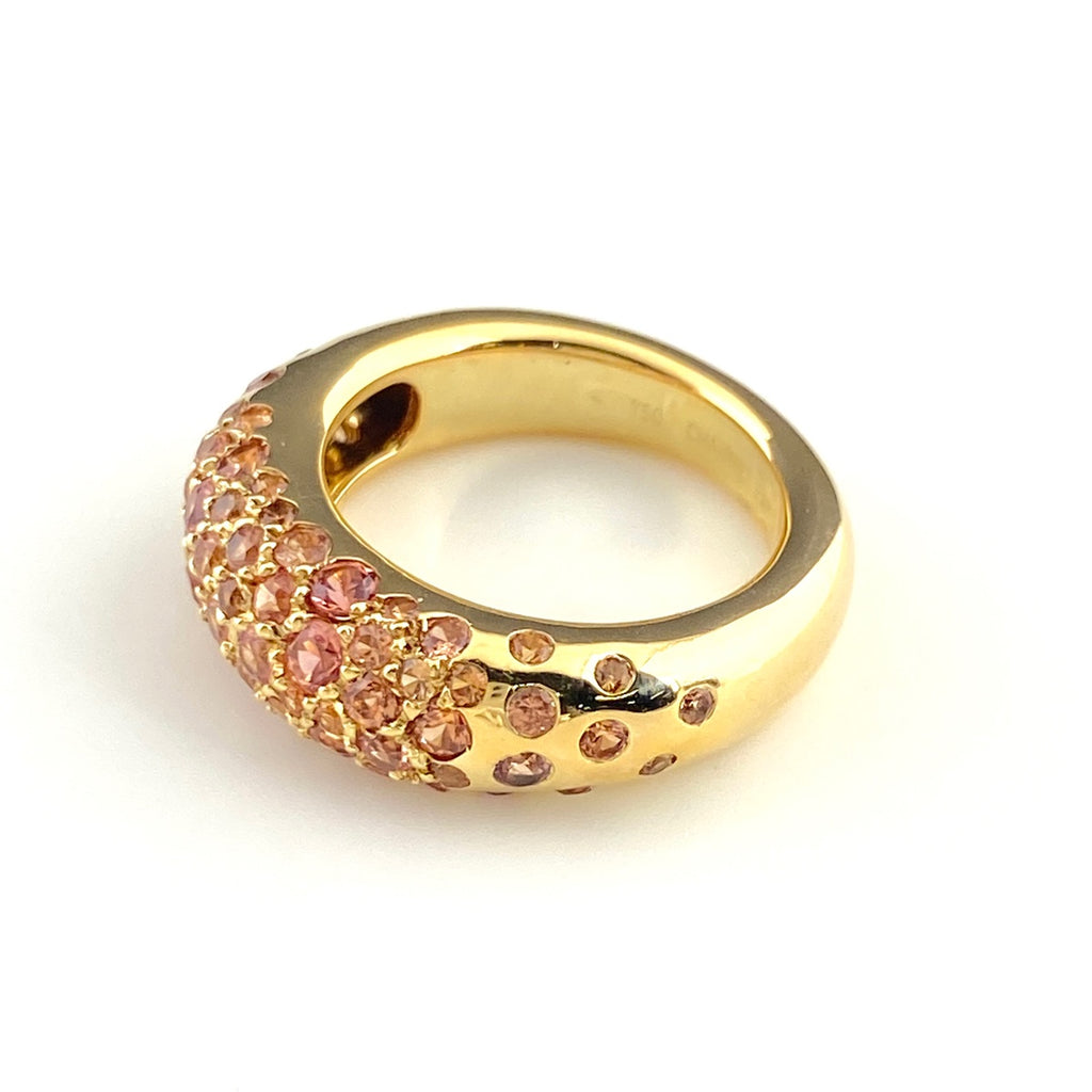 ショーメ アノーキャビア リング YG イエローゴールド 指輪 リング 9.5号 750 サファイア レディース 【中古】brjwl