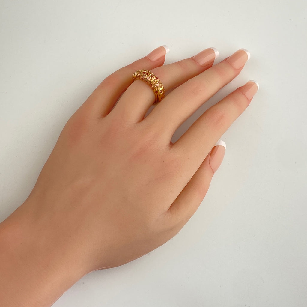 ショーメ アノーキャビア リング YG イエローゴールド 指輪 リング 9.5号 750 サファイア レディース 【中古】brjwl