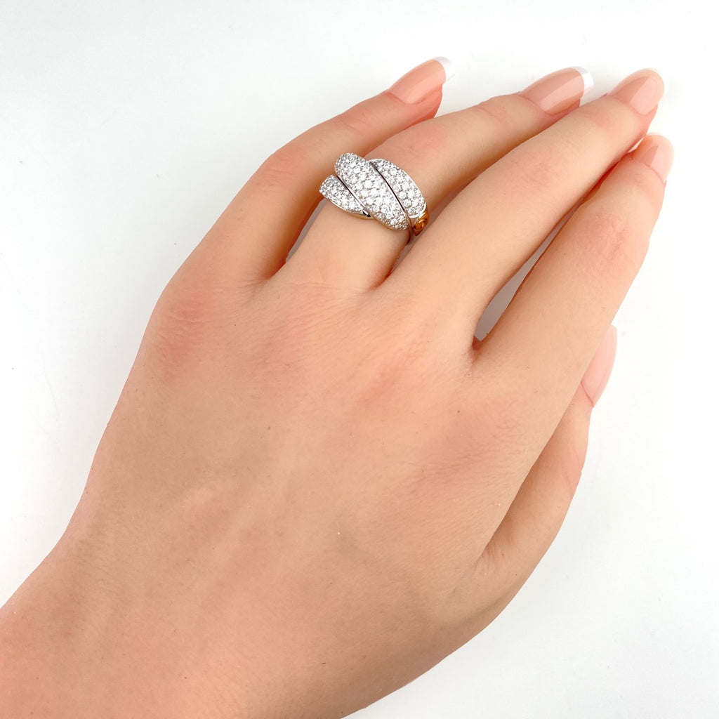 ダミアーニ ゴミトロ リング 指輪 メレダイヤ リング 12.5号 750 ダイヤモンド レディース 【中古】brjwl