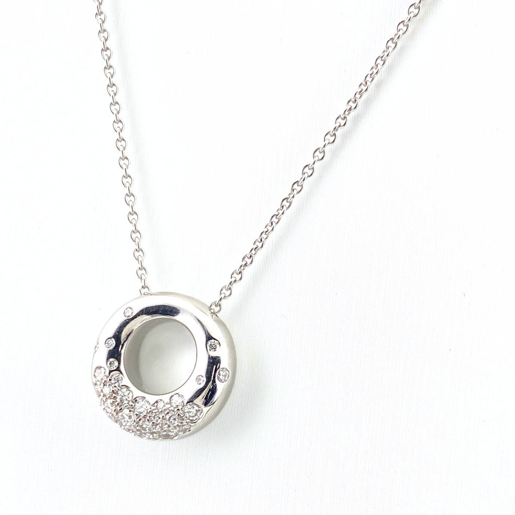 ショーメ アノーキャビア ネックレス WG ホワイトゴールド ペンダント ネックレス 750 ダイヤモンド レディース 【中古】brjwl