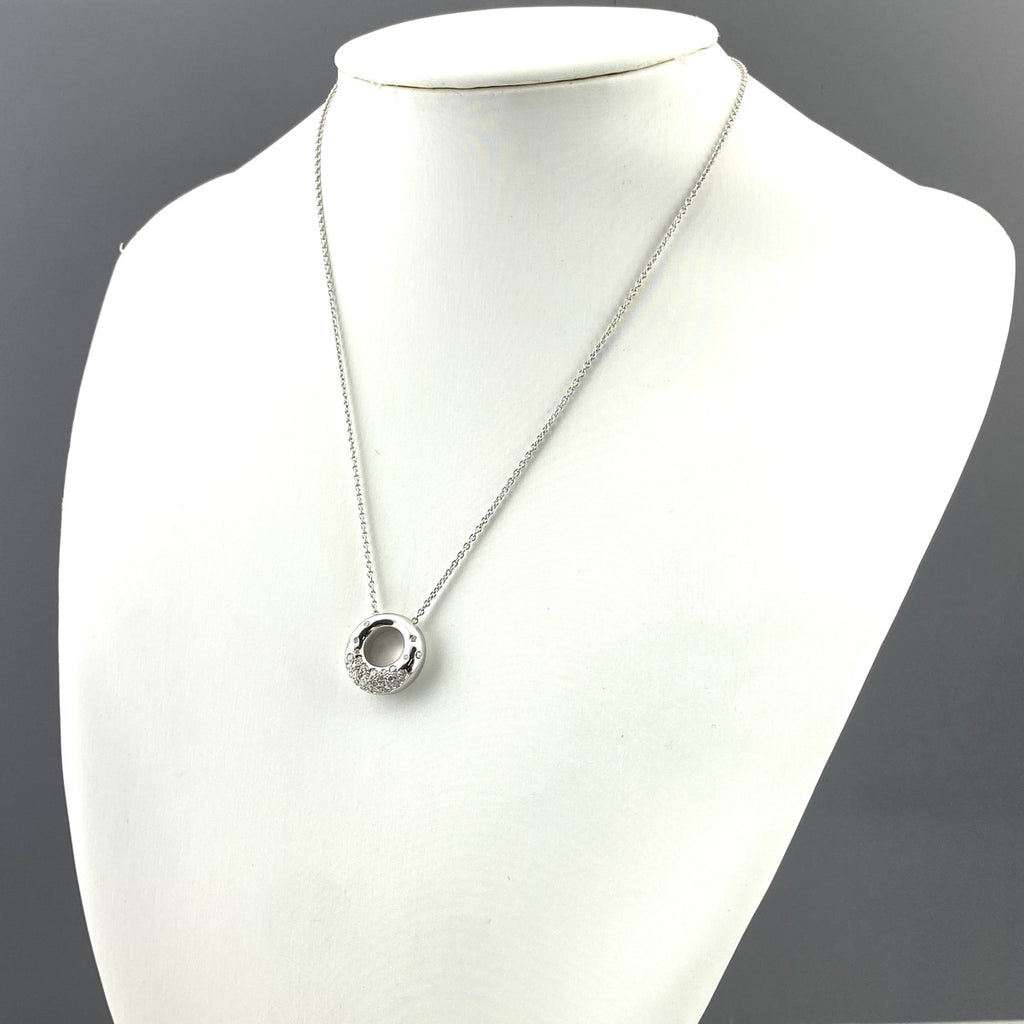 ショーメ アノーキャビア ネックレス WG ホワイトゴールド ペンダント ネックレス 750 ダイヤモンド レディース 【中古】brjwl