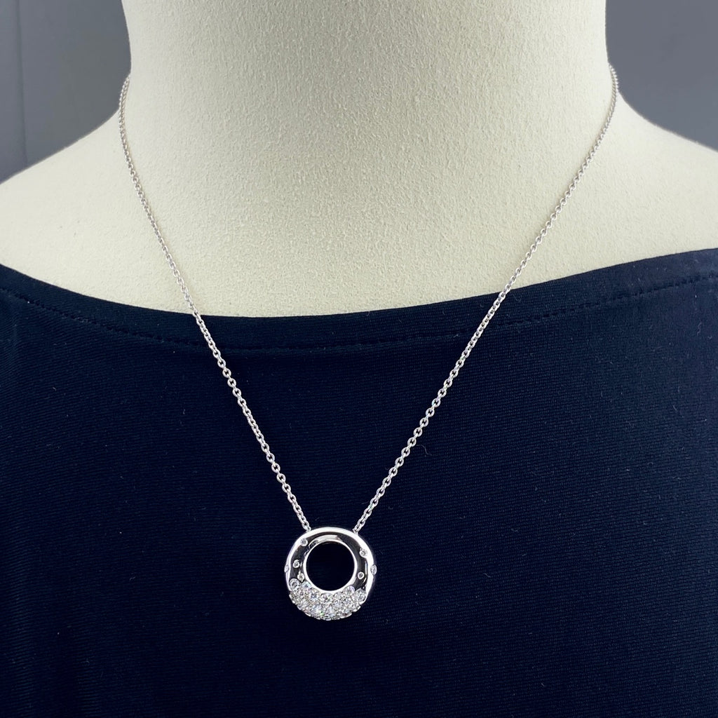 ショーメ アノーキャビア ネックレス WG ホワイトゴールド ペンダント ネックレス 750 ダイヤモンド レディース 【中古】brjwl