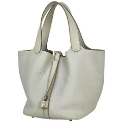 エルメス ピコタンロック MM ミニバッグ ハンドバッグ トゴ ホワイト □O レディース 【中古】brbag