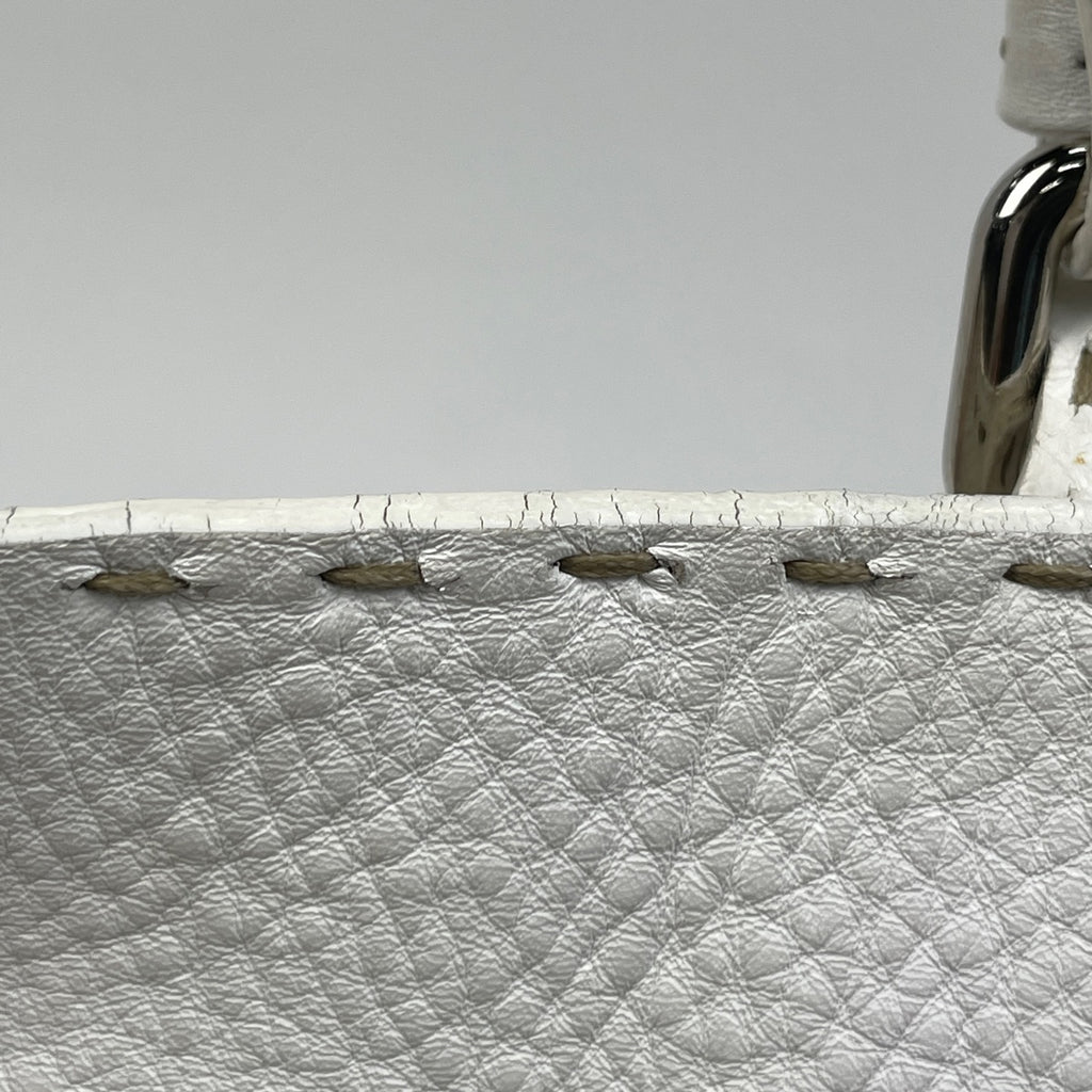 フェンディ セレリア ミニリンダ ハンドバッグ ステッチ 手提げ ハンドバッグ レザー ホワイト 8BR486 レディース 【中古】brbag