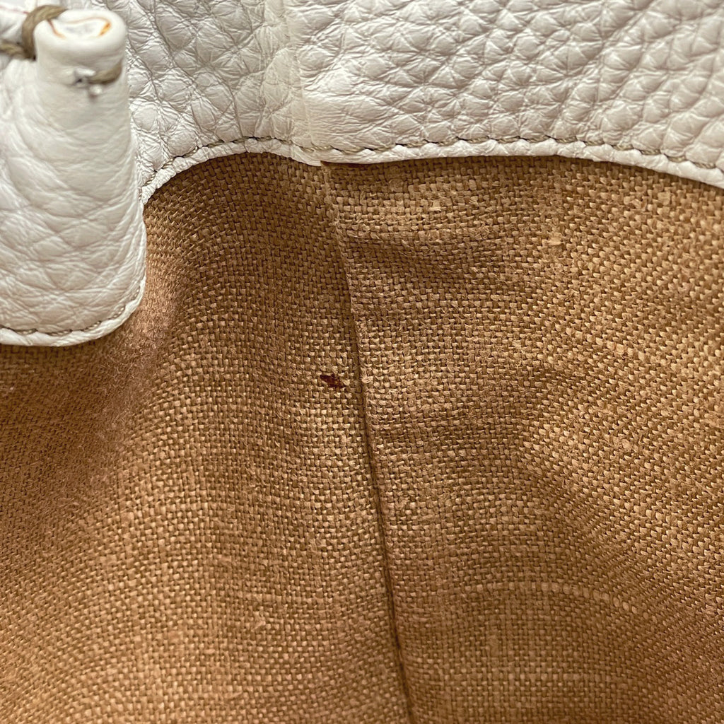 フェンディ セレリア ミニリンダ ハンドバッグ ステッチ 手提げ ハンドバッグ レザー ホワイト 8BR486 レディース 【中古】brbag