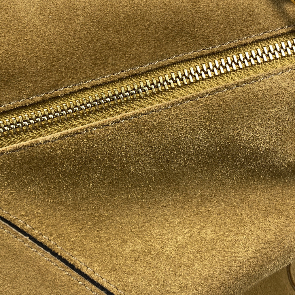 ロエベ パズルバッグ アナグラム 2WAY ショルダーバッグ ハンドバッグ スエード ベージュ ブラウン レディース 【中古】brbag