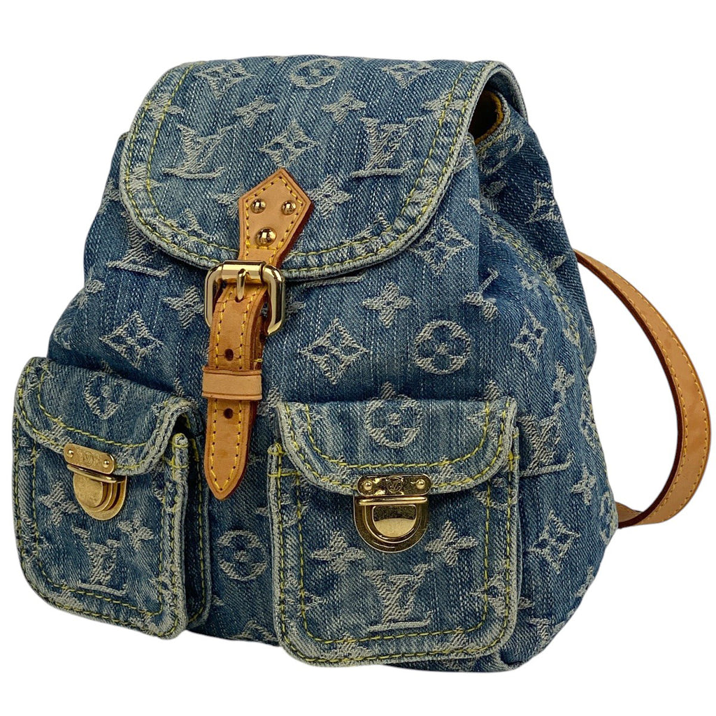 ルイ・ヴィトン サック アド PM バッグパック リュック モノグラムデニム ブルー M95057 レディース 【中古】brbag