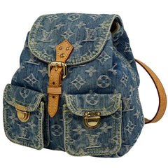 ルイ・ヴィトン サック アド PM バッグパック リュック モノグラムデニム ブルー M95057 レディース 【中古】brbag