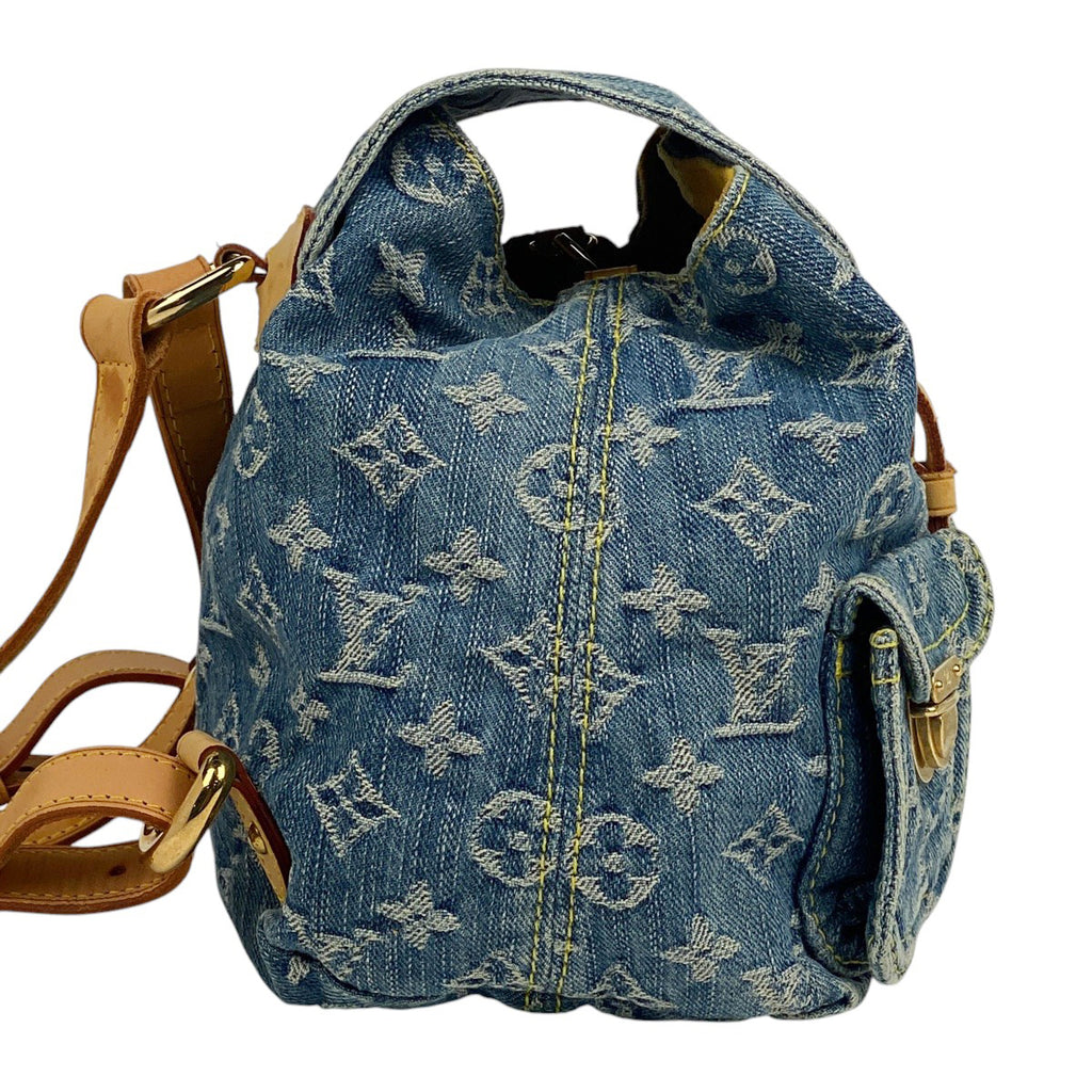 ルイ・ヴィトン サック アド PM バッグパック リュック モノグラムデニム ブルー M95057 レディース 【中古】brbag