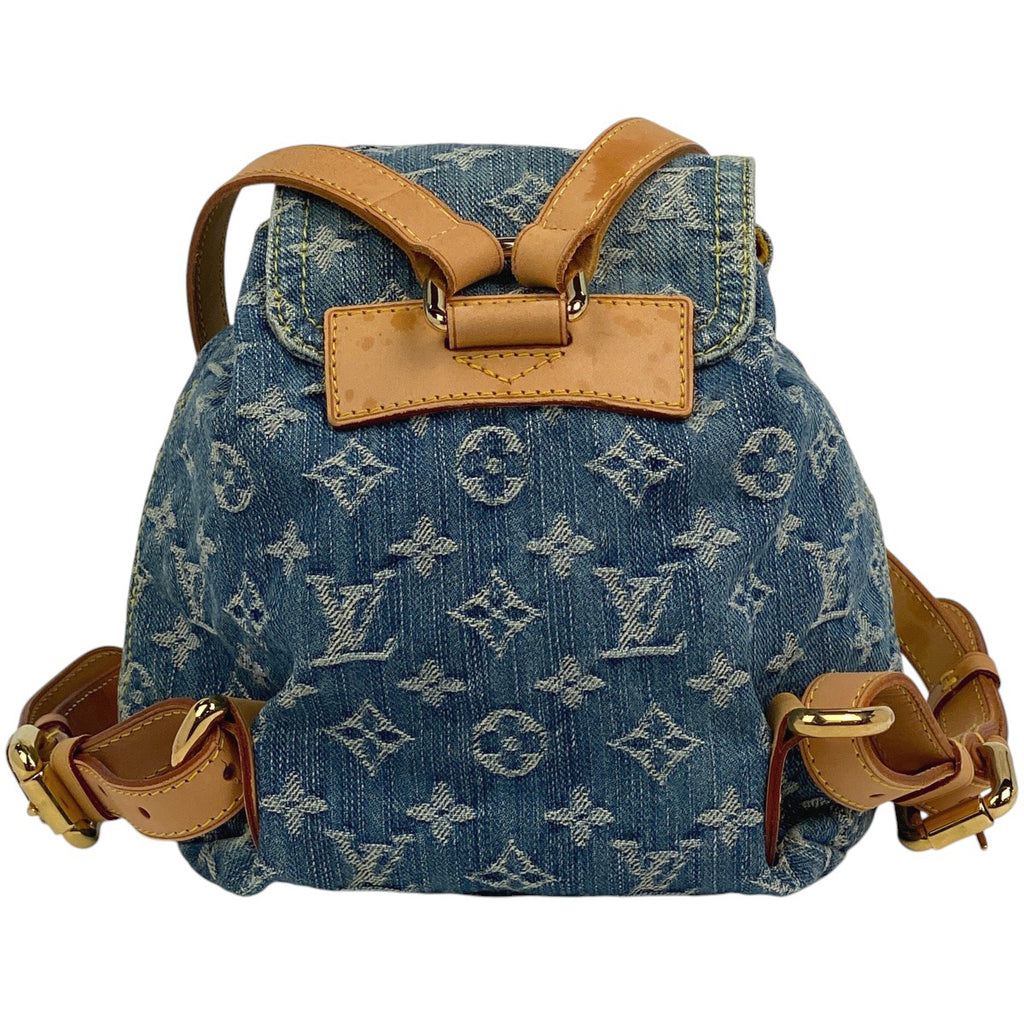 ルイ・ヴィトン サック アド PM バッグパック リュック モノグラムデニム ブルー M95057 レディース 【中古】brbag