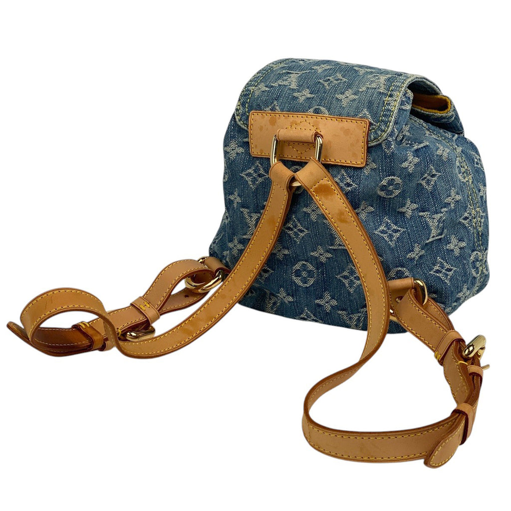 ルイ・ヴィトン サック アド PM バッグパック リュック モノグラムデニム ブルー M95057 レディース 【中古】brbag