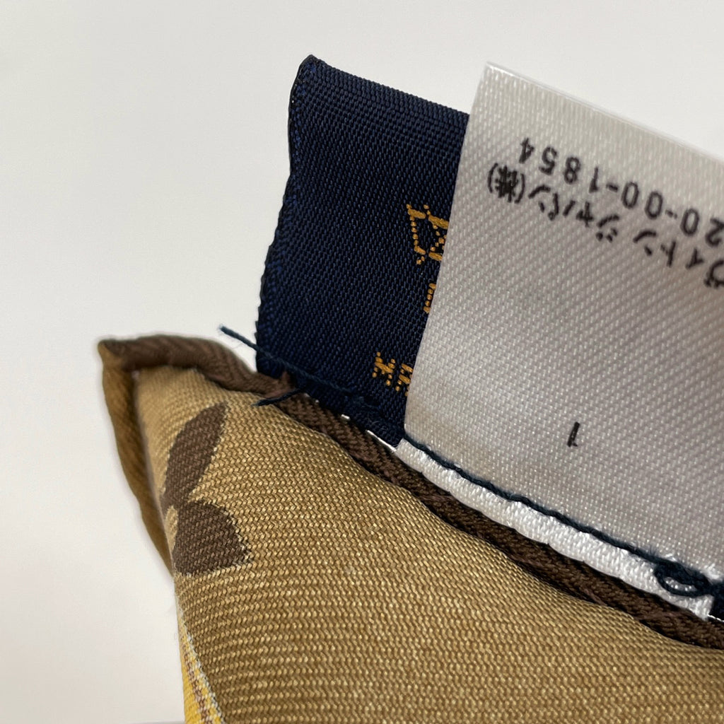 ルイ・ヴィトン カレ モノグラム コンフィデンシャル チェーン パドロック ストラップ スカーフ シルク マロン レディース 【中古】brbag