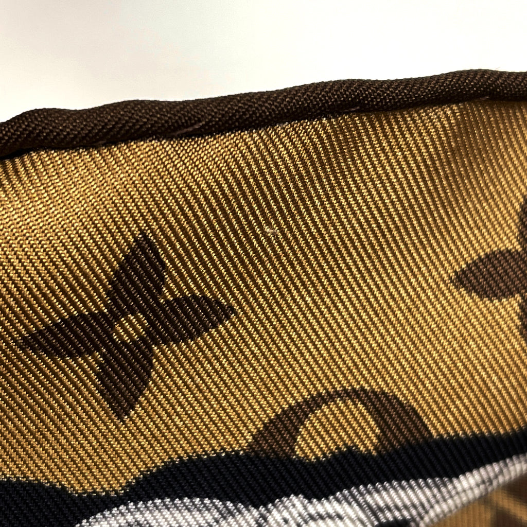 ルイ・ヴィトン カレ モノグラム コンフィデンシャル チェーン パドロック ストラップ スカーフ シルク マロン レディース 【中古】brbag