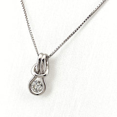 ダイヤモンド デザインネックレス プラチナ ペンダント ネックレス Pt900 Pt850 ダイヤモンド レディース 【中古】nbjwl