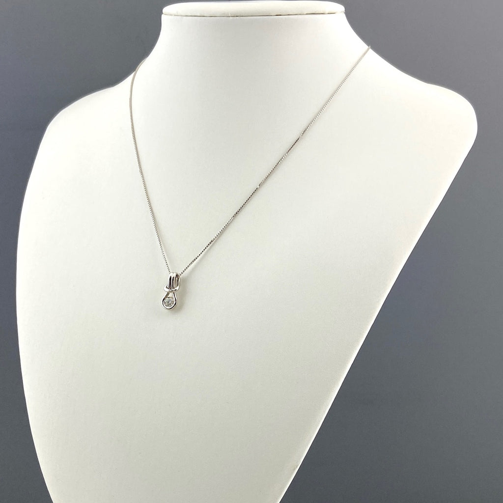 ダイヤモンド デザインネックレス プラチナ ペンダント ネックレス Pt900 Pt850 ダイヤモンド レディース 【中古】nbjwl