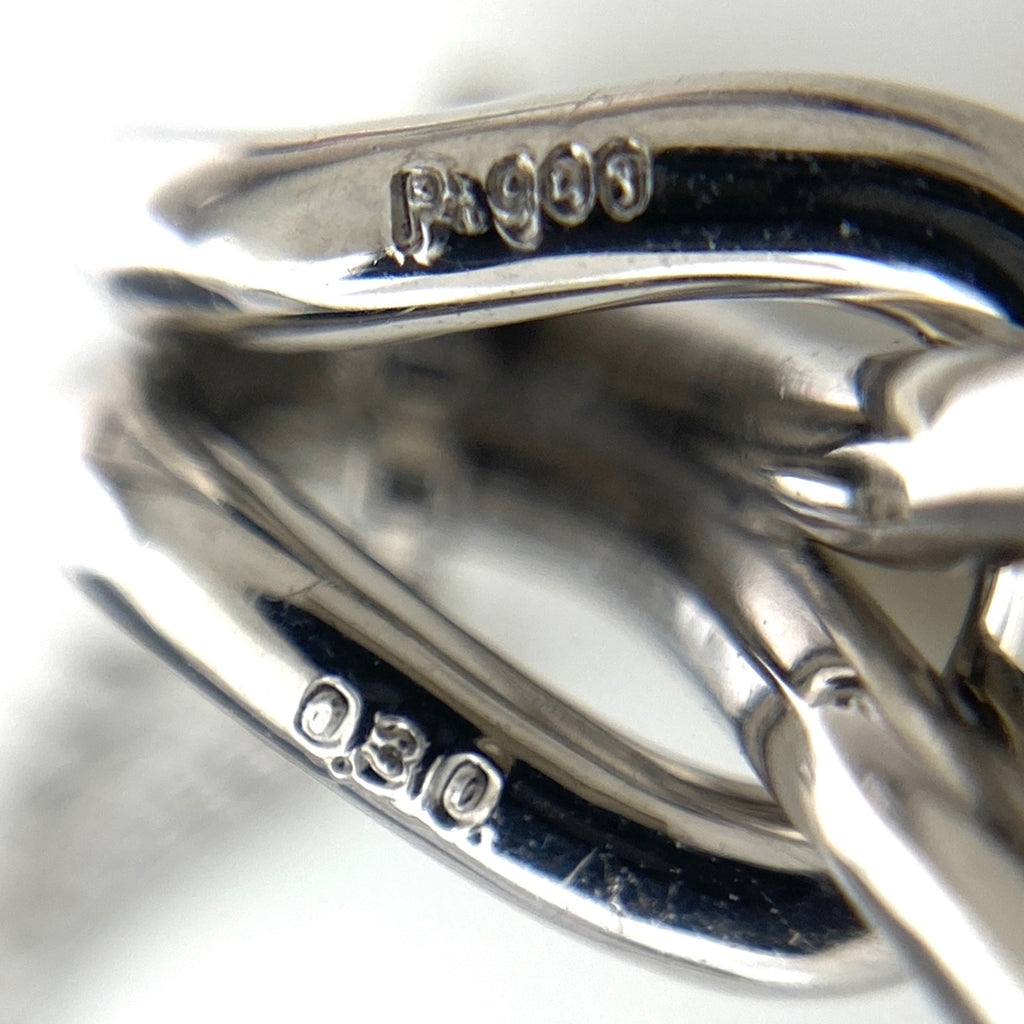 ダイヤモンド デザインネックレス プラチナ ペンダント ネックレス Pt900 Pt850 ダイヤモンド レディース 【中古】nbjwl