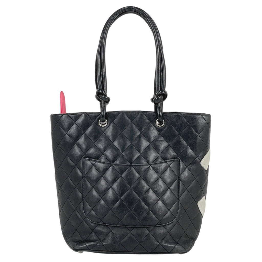 シャネル カンボンライン ミディアム トートバッグ ココマーク ハンドバッグ トートバッグ レザー ブラック A25167 レディース 【中古】brbag