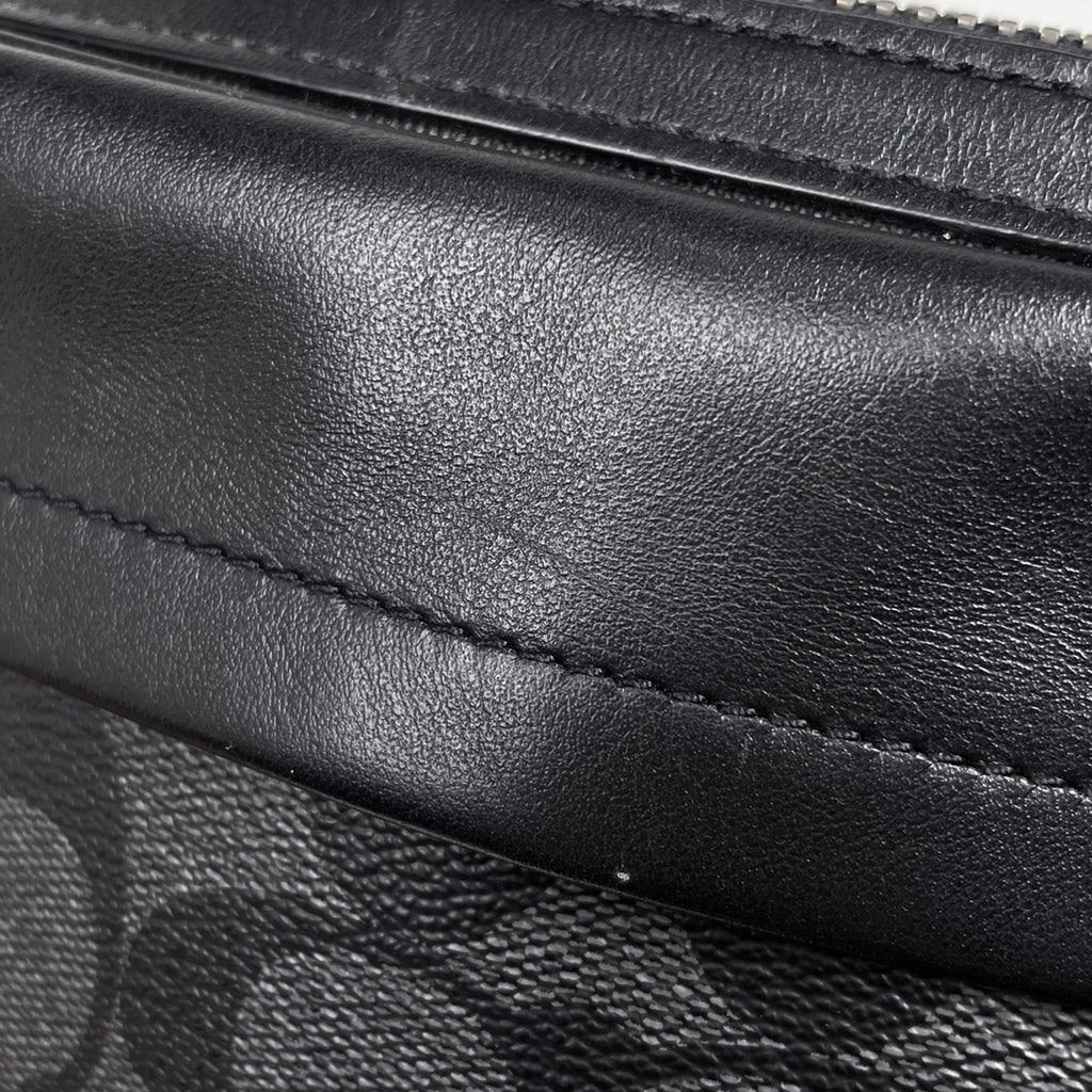 コーチ シグネチャー ショルダーバッグ ロゴ 斜め掛け ショルダーバッグ コーティングキャンバス ブラック F50715 レディース 【中古】brbag