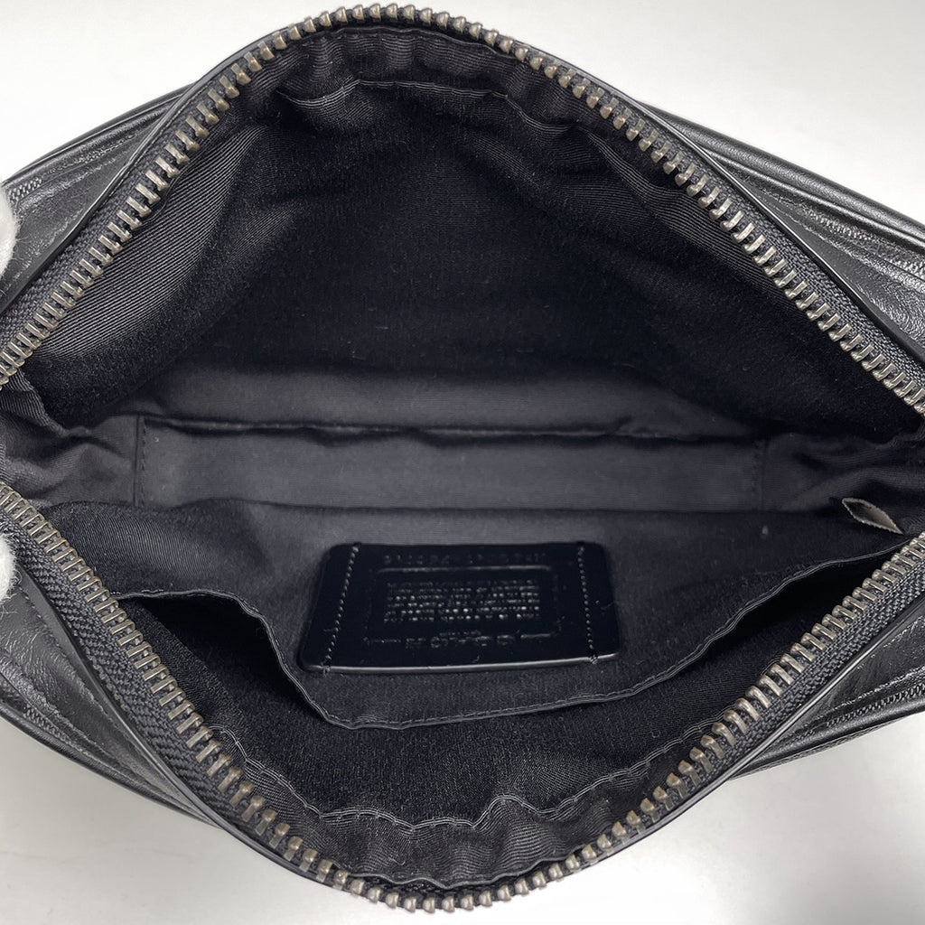 コーチ シグネチャー ショルダーバッグ ロゴ 斜め掛け ショルダーバッグ コーティングキャンバス ブラック F50715 レディース 【中古】brbag