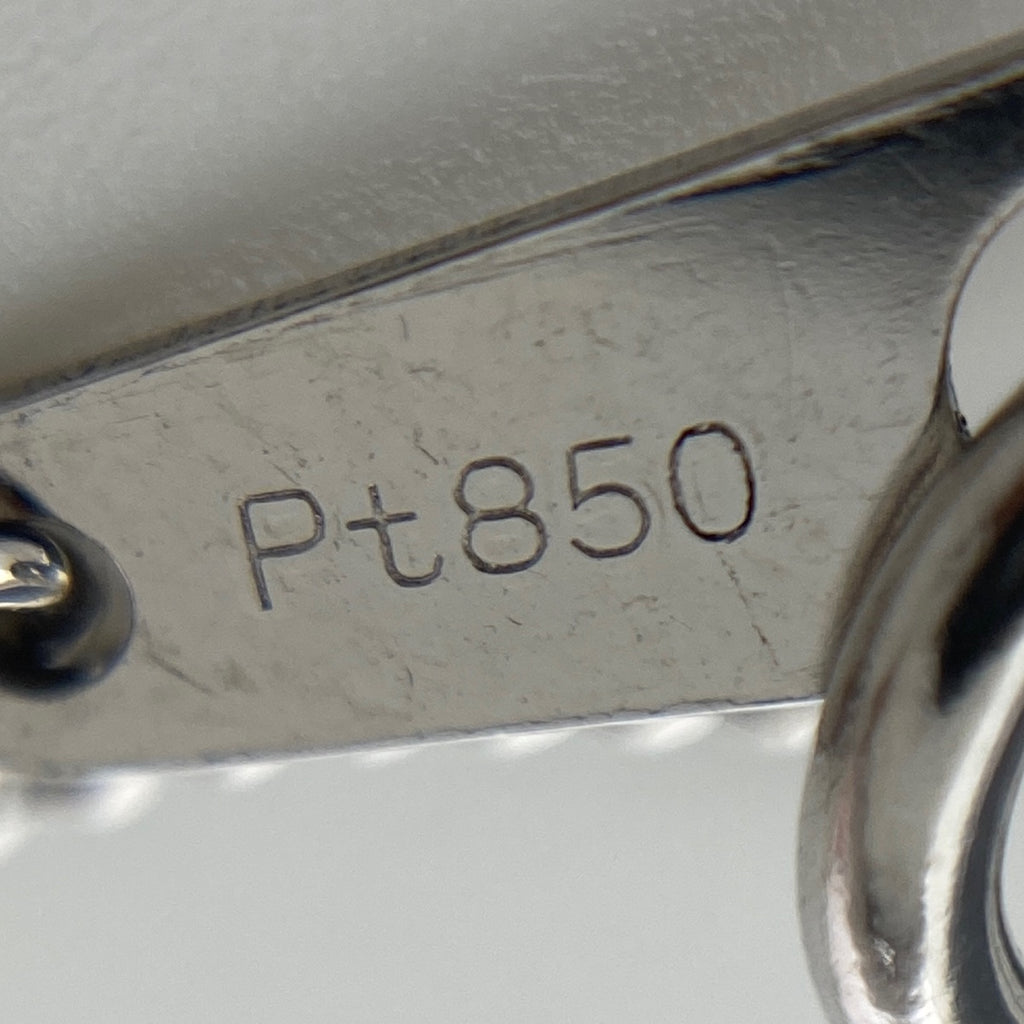 サファイア デザインネックレス プラチナ ペンダント メレダイヤ ネックレス Pt850 サファイア ダイヤモンド レディース 【中古】nbjwl