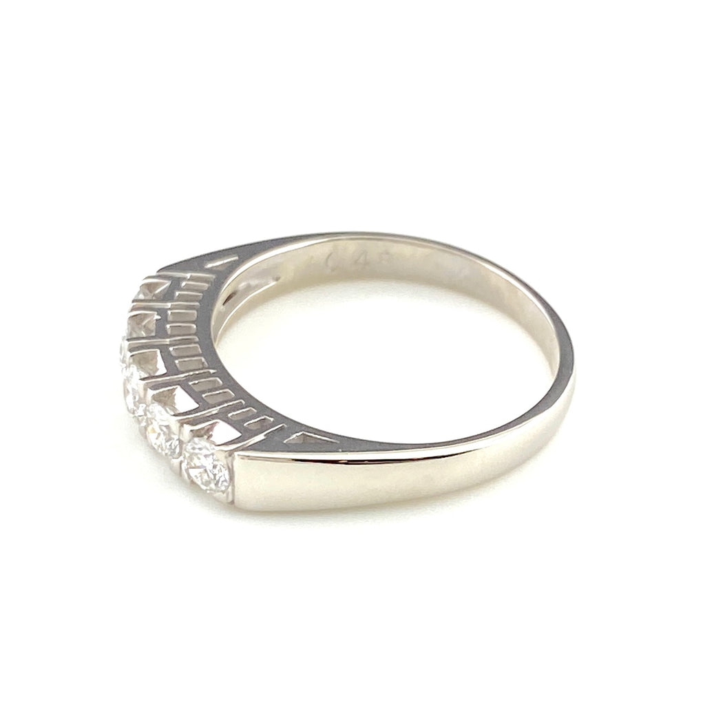 メレダイヤ デザインリング プラチナ 指輪 リング 12号 Pt900 ダイヤモンド レディース 【中古】nbjwl