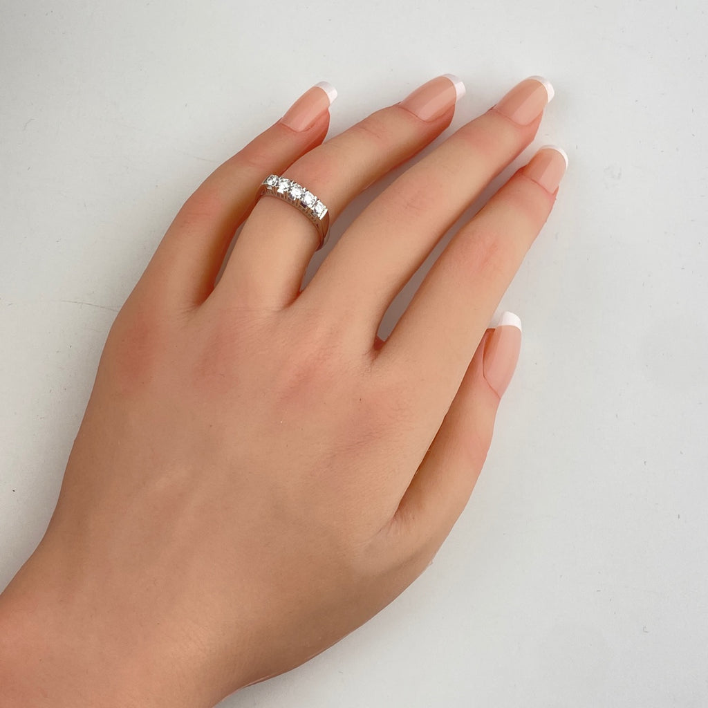 メレダイヤ デザインリング プラチナ 指輪 リング 12号 Pt900 ダイヤモンド レディース 【中古】nbjwl