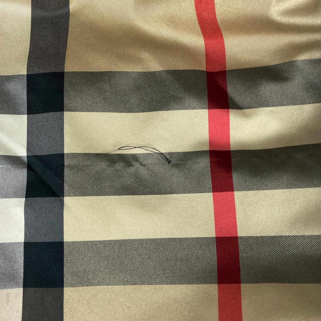 バーバリー フーディ ダウンコート ファー チェック アウター ダウンコート ベージュ レディース 【中古】brapp