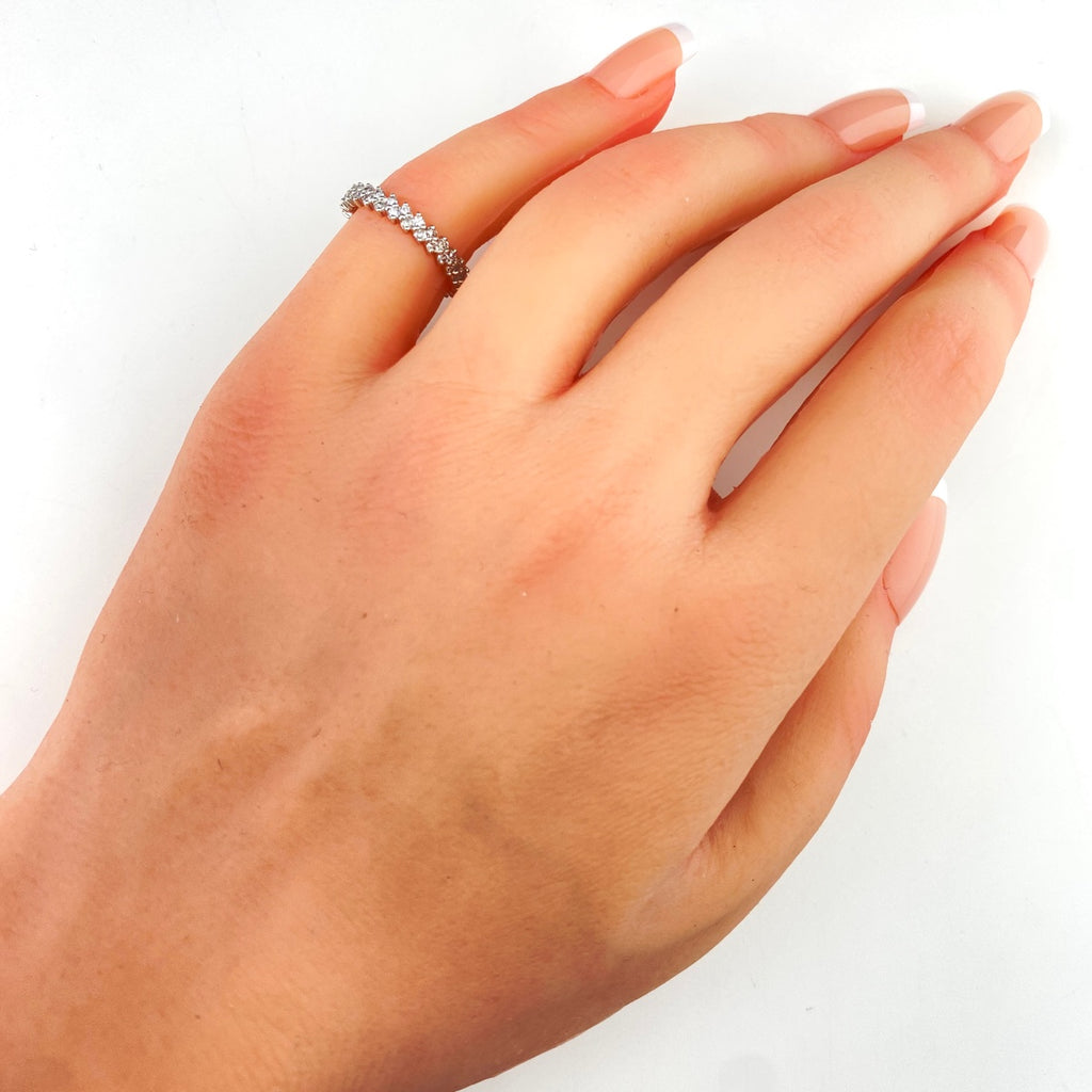 メレダイヤ デザインリング プラチナ 指輪 リング 5.5号 Pt900 ダイヤモンド レディース 【中古】nbjwl