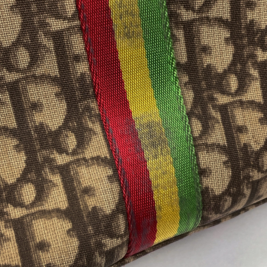 クリスチャンディオール トロッター柄 トートバッグ 肩掛け トートバッグ コーティングキャンバス ブラウン レディース 【中古】brbag