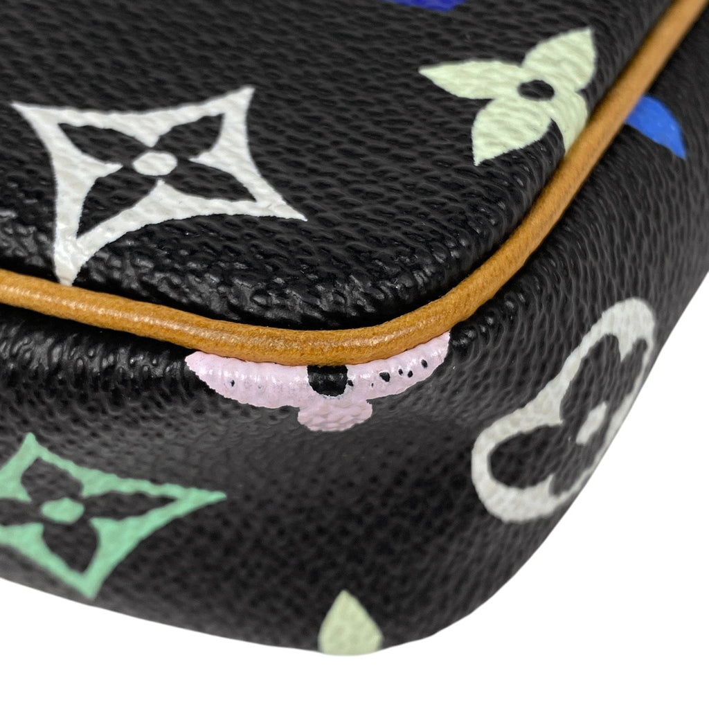 ルイ・ヴィトン ポシェット アクセソワール ハンドバッグ アクセサリーポーチ モノグラムマルチカラー ノワール(ブラック) M92648 レディース 【中古】brbag