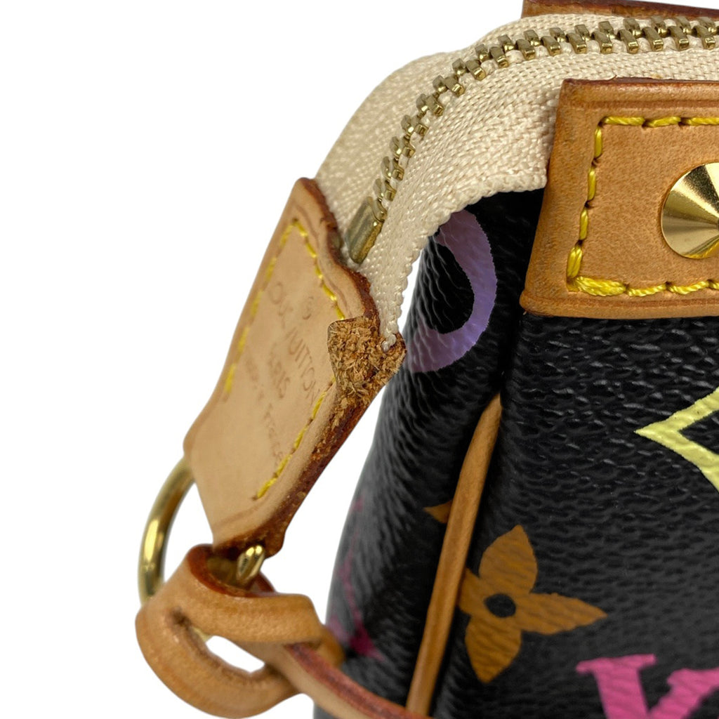 ルイ・ヴィトン ポシェット アクセソワール ハンドバッグ アクセサリーポーチ モノグラムマルチカラー ノワール(ブラック) M92648 レディース 【中古】brbag