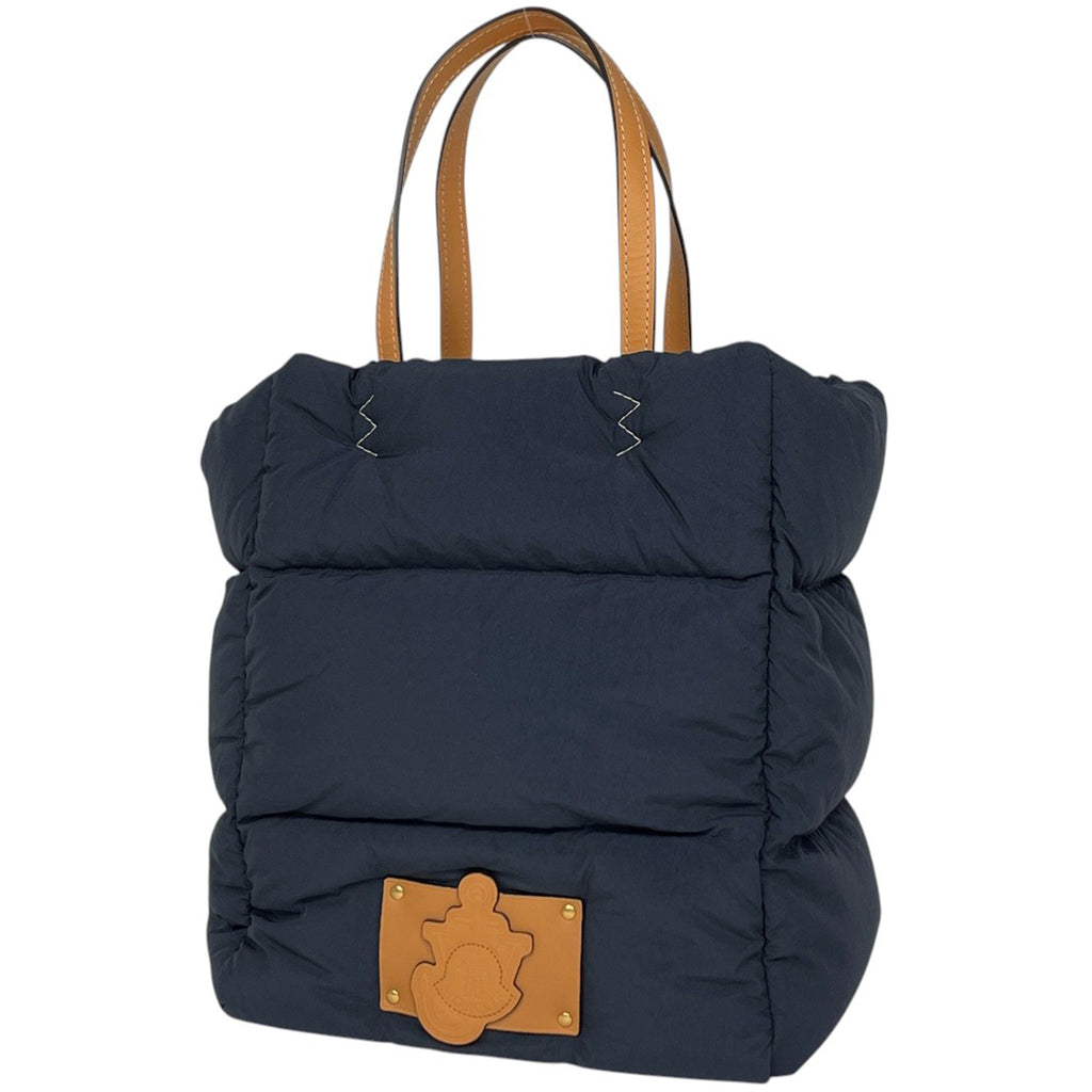 モンクレール トート ミディアム ロゴ ハンドバッグ トートバッグ ネイビー ブラウン H209E5D00006 レディース 【中古】brbag