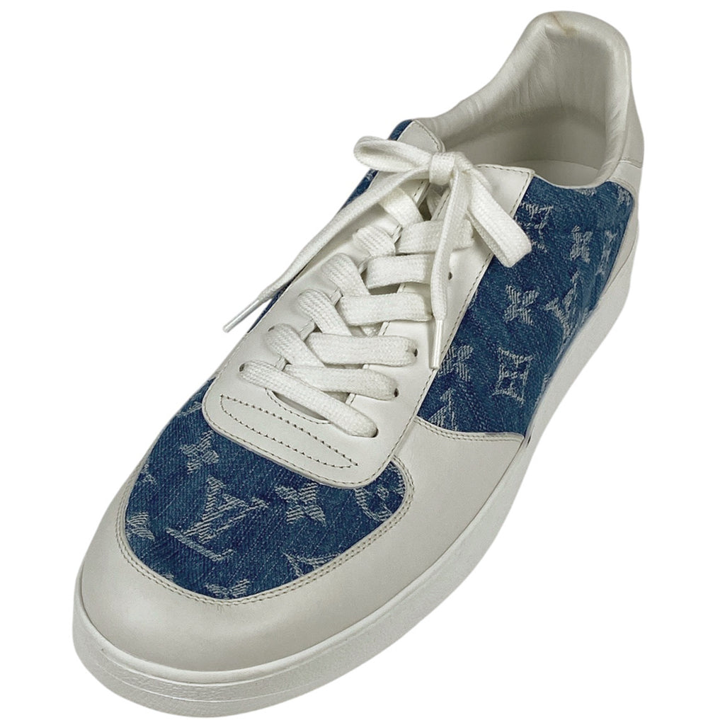 ルイ・ヴィトン リヴォリ ライン スニーカー モノグラム ローカット 靴 スニーカー モノグラムデニム ホワイト ブルー メンズ 【中古】brapp