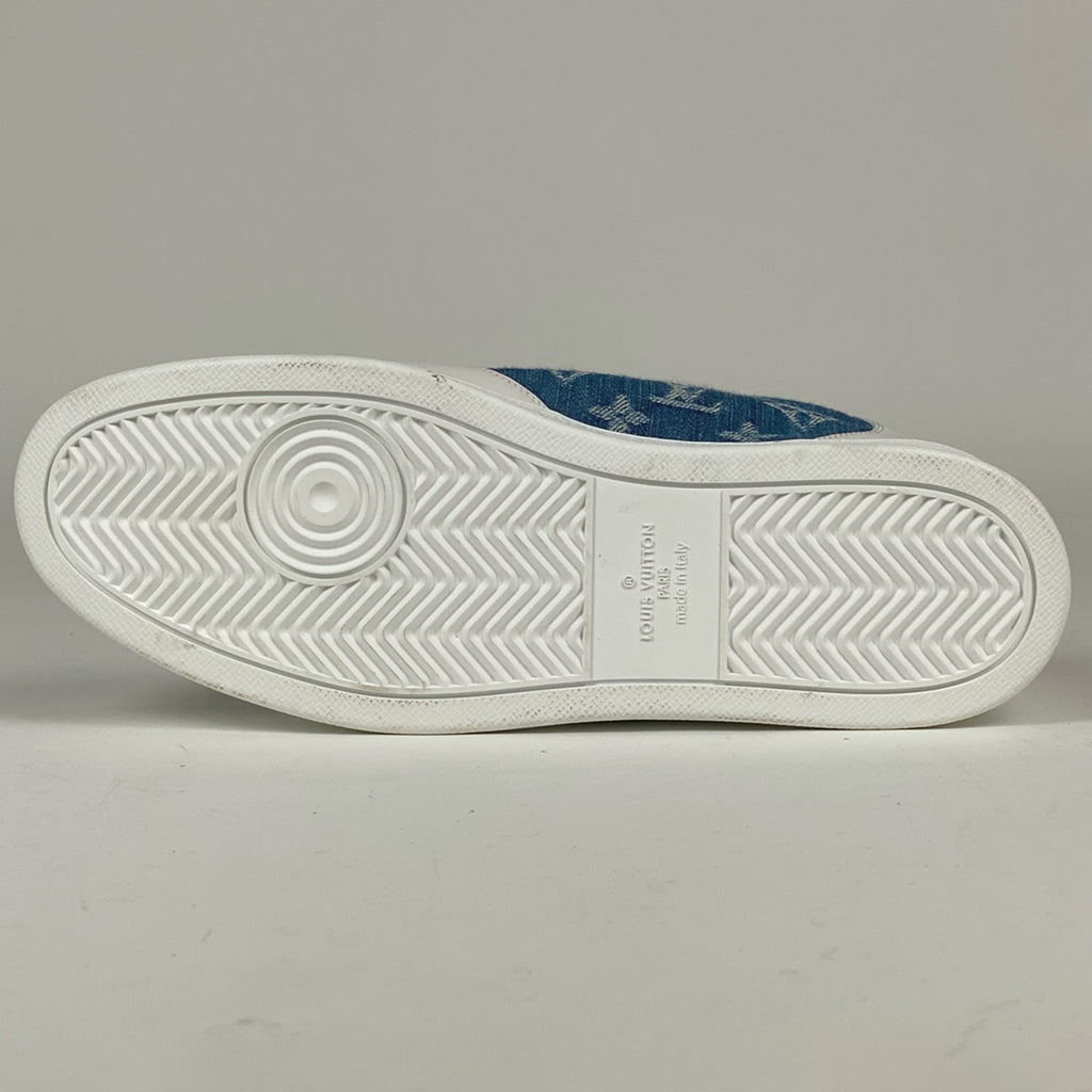 ルイ・ヴィトン リヴォリ ライン スニーカー モノグラム ローカット 靴 スニーカー モノグラムデニム ホワイト ブルー メンズ 【中古】brapp
