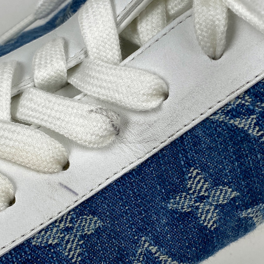 ルイ・ヴィトン リヴォリ ライン スニーカー モノグラム ローカット 靴 スニーカー モノグラムデニム ホワイト ブルー メンズ 【中古】brapp