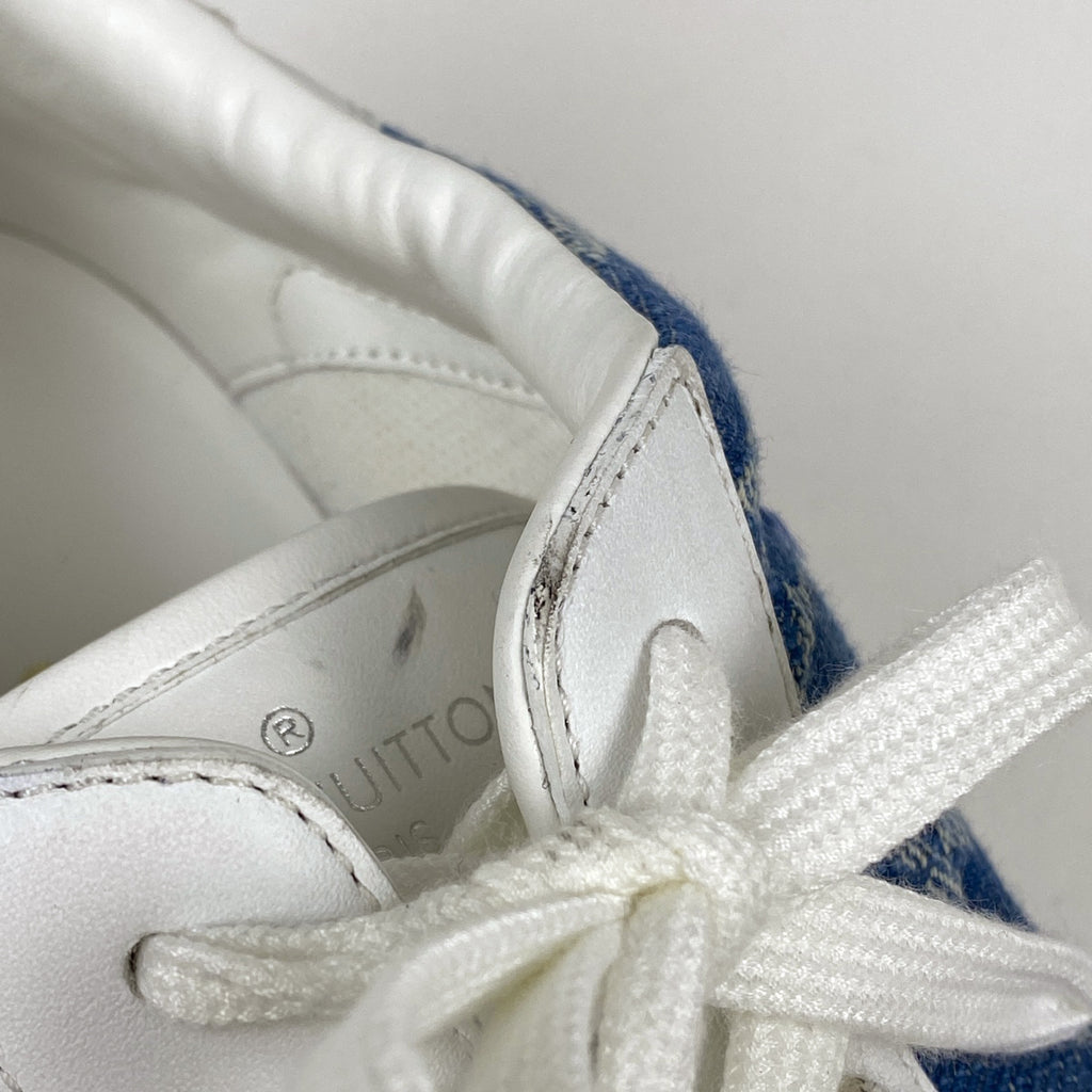 ルイ・ヴィトン リヴォリ ライン スニーカー モノグラム ローカット 靴 スニーカー モノグラムデニム ホワイト ブルー メンズ 【中古】brapp