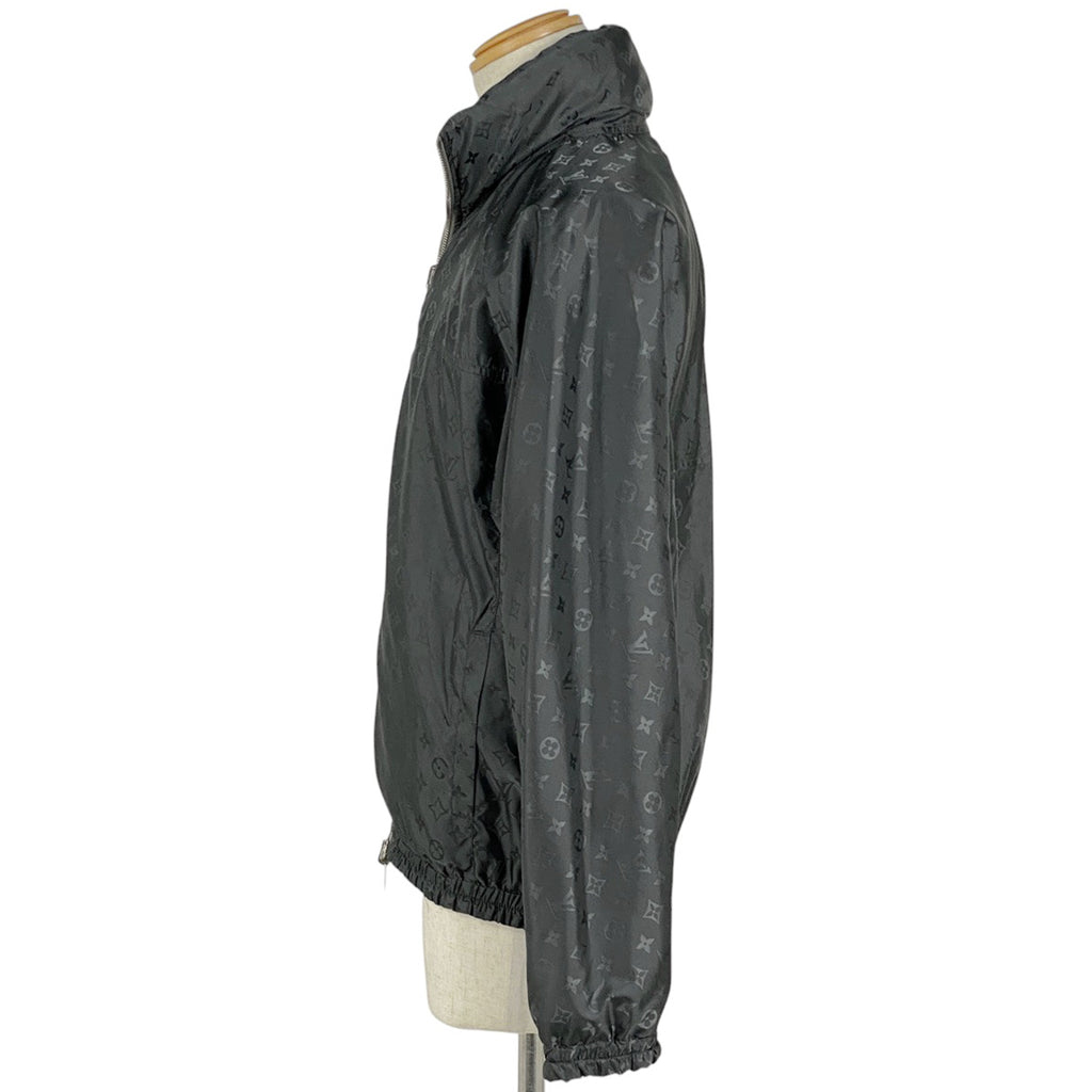 ルイ・ヴィトン モノグラム柄 リバーシブル ナイロンジャケット ブルゾン ダブルジップ アウター ナイロンジャケット ブラック グレー メンズ 【中古】brapp