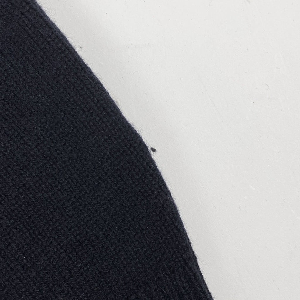 ルイ・ヴィトン ハーフアンドハーフ モノグラム柄 セーター ニット クルーネック トップス セーター カシミヤ ウール ネイビー メンズ 【中古】brapp