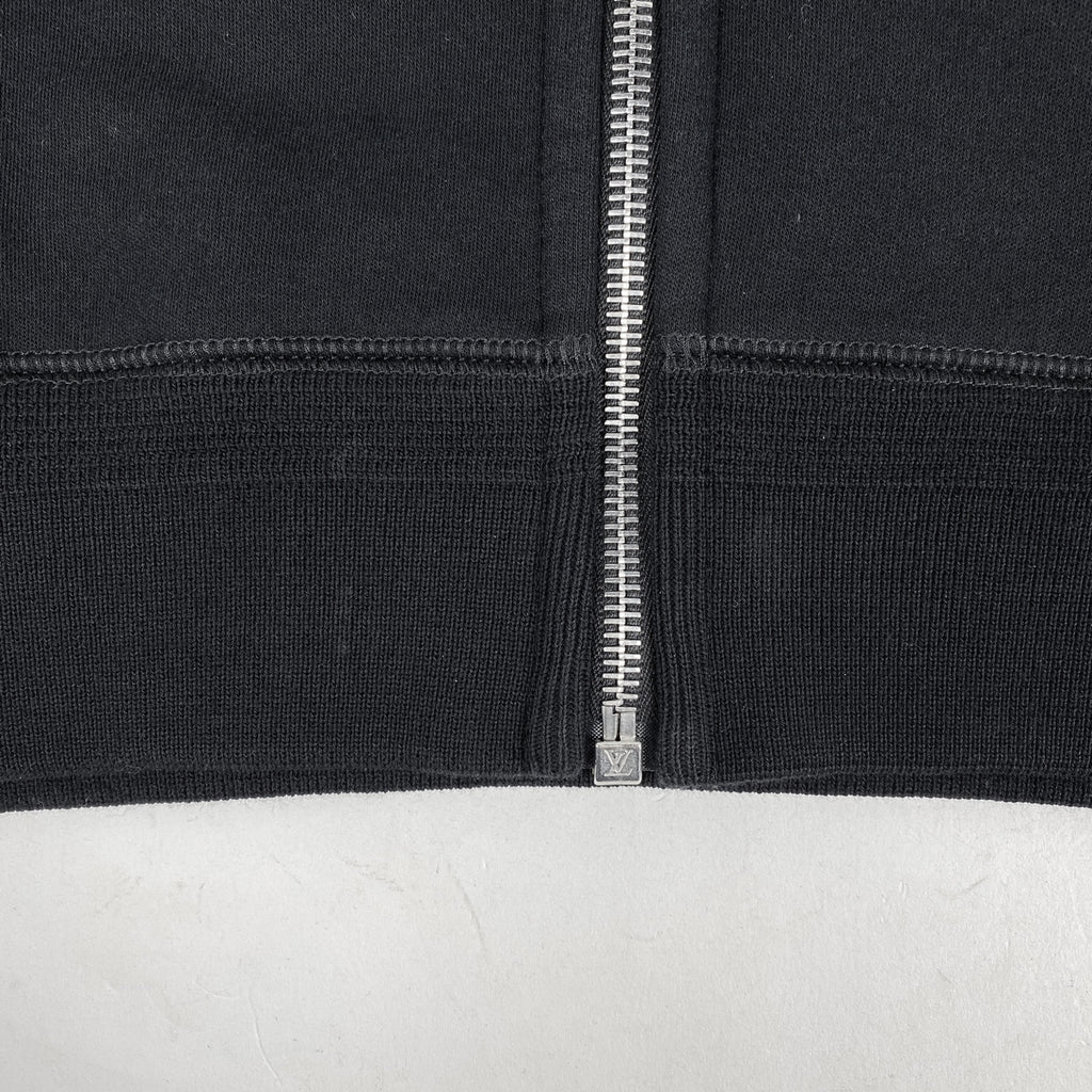 ルイ・ヴィトン ロゴ ジップアップ パーカー LV トップス パーカー コットン ナイロン ブラック メンズ 【中古】brapp