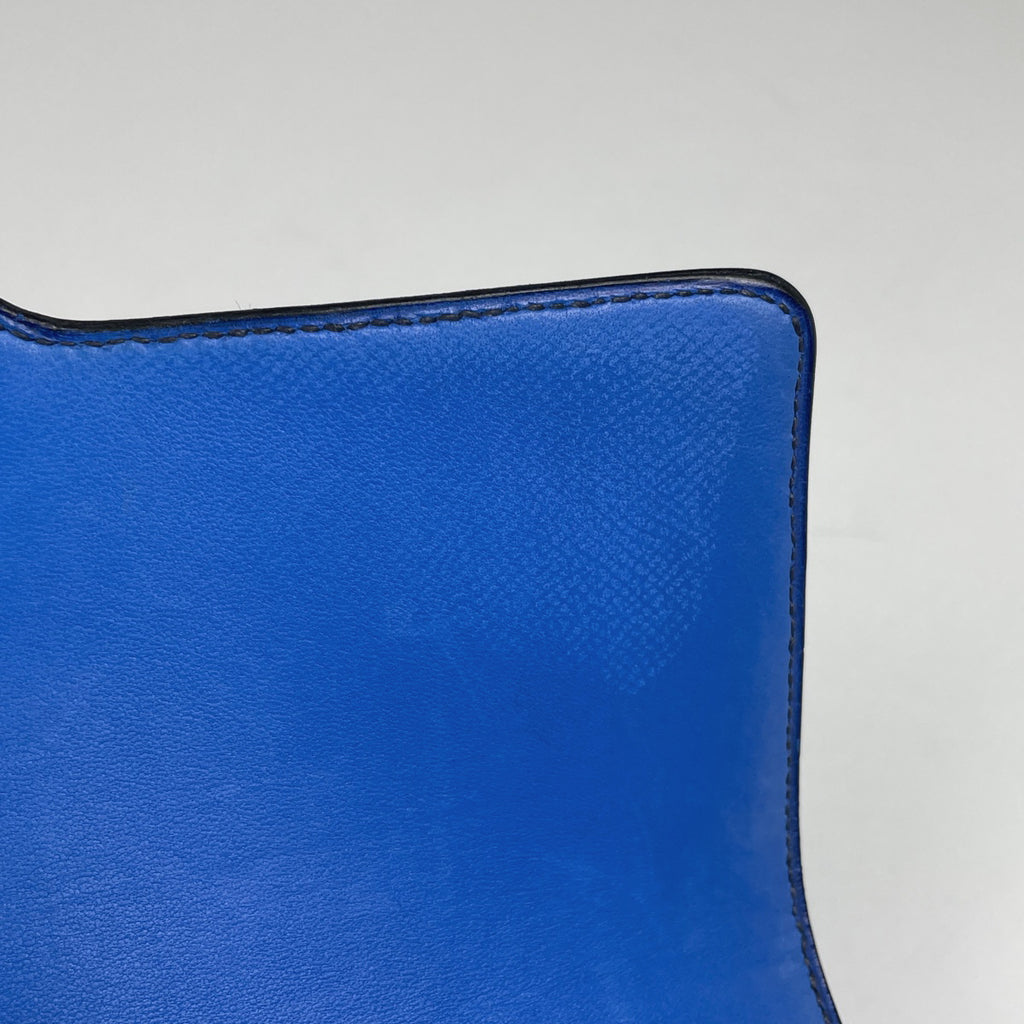 エルメス ロゴ クラッチバッグ Hロゴ クラッチバッグ クシュベル ブルー 〇V レディース 【中古】brbag