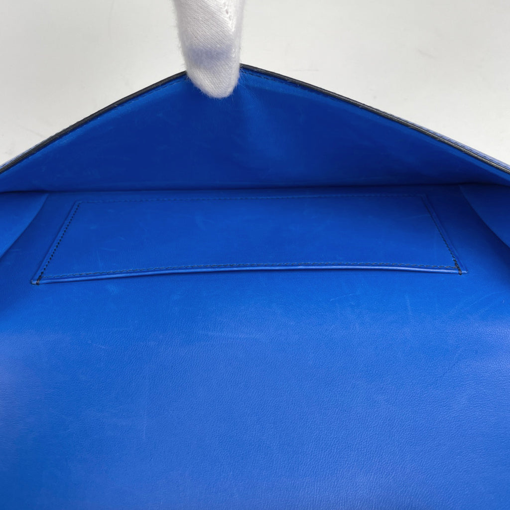 エルメス ロゴ クラッチバッグ Hロゴ クラッチバッグ クシュベル ブルー 〇V レディース 【中古】brbag