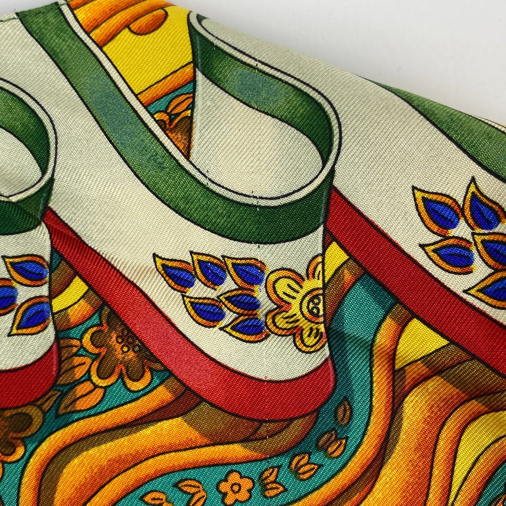 エルメス シルク ベスト ジレ CARPE DIEM トップス ベスト シルク グリーン マルチカラー メンズ 【中古】brapp