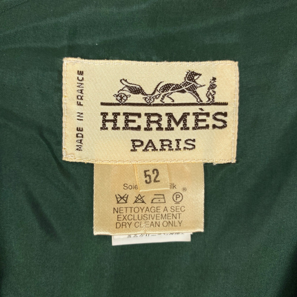 エルメス シルク ベスト ジレ CARPE DIEM トップス ベスト シルク グリーン マルチカラー メンズ 【中古】brapp