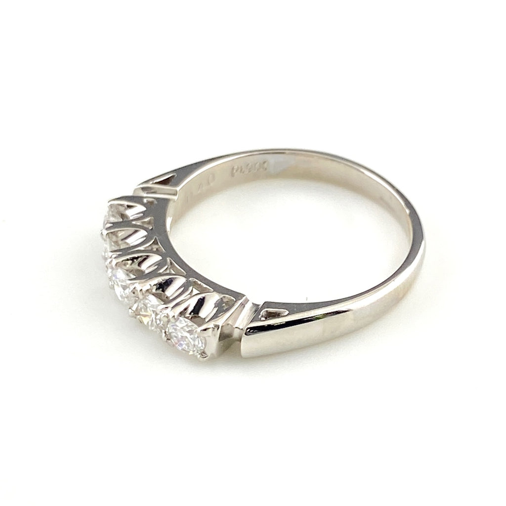 メレダイヤ デザインリング プラチナ 指輪 リング 11号 Pt900 ダイヤモンド レディース 【中古】nbjwl