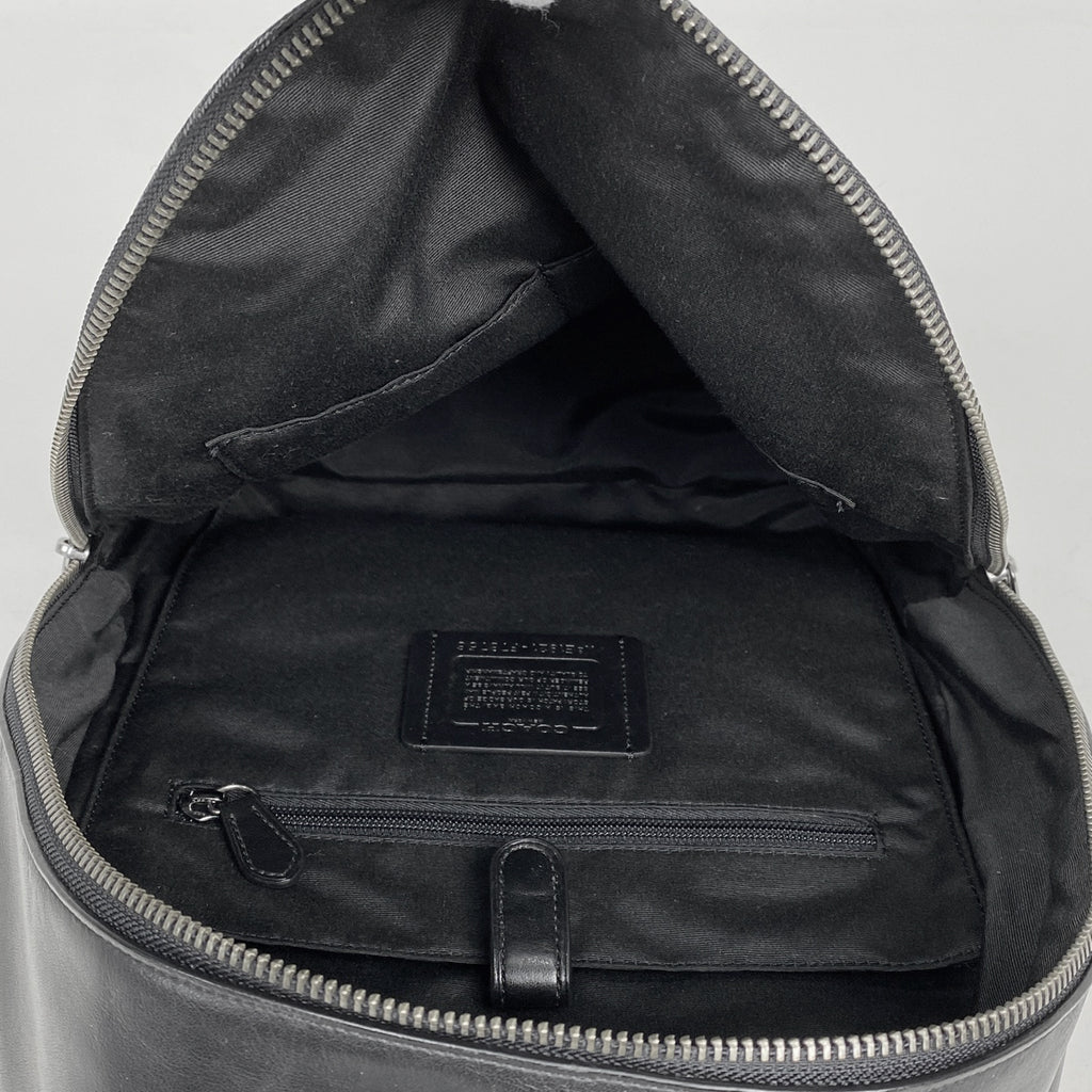 コーチ シグネチャー リュックサック ロゴ バックパック リュック コーティングキャンバス ブラック F78756 レディース 【中古】brbag