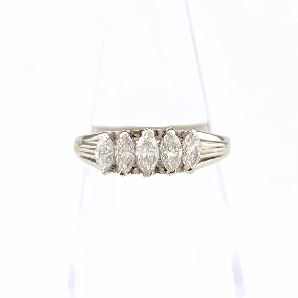 メレダイヤ デザインリング プラチナ 指輪 リング 8号 Pt900 ダイヤモンド レディース 【中古】nbjwl